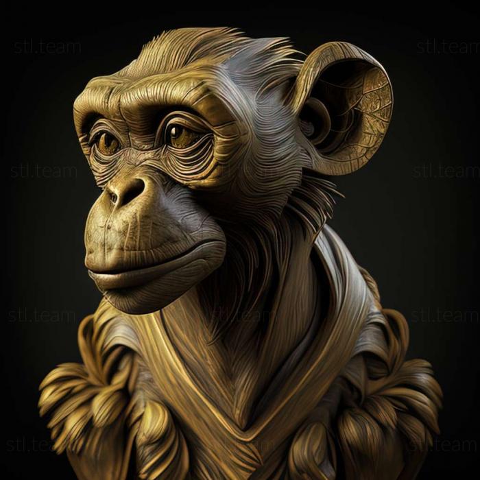 3D model Briches monkey famous animal (STL)